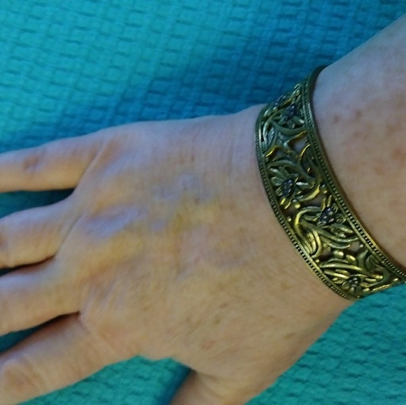 Bronz & Sterling Silver Cuff Bracelet - Picture 5 of 8